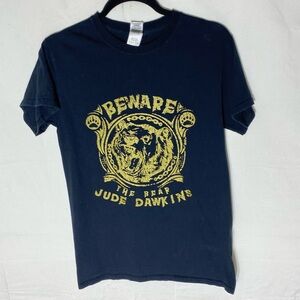 Gildan Black Gold Beware The Bear Jude Dawkins Graphic Tee T Shirt S